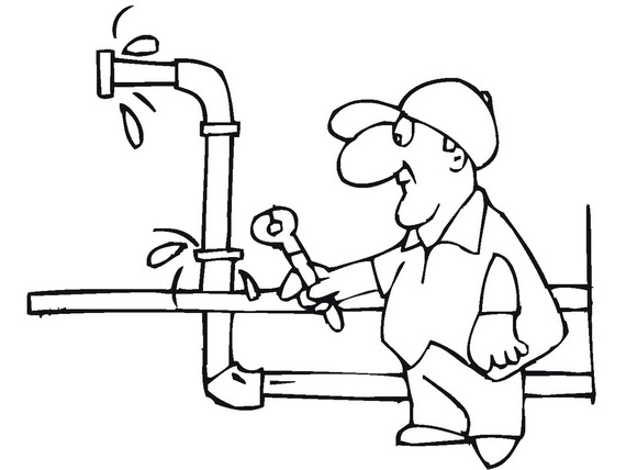Coloring book plumber labor day